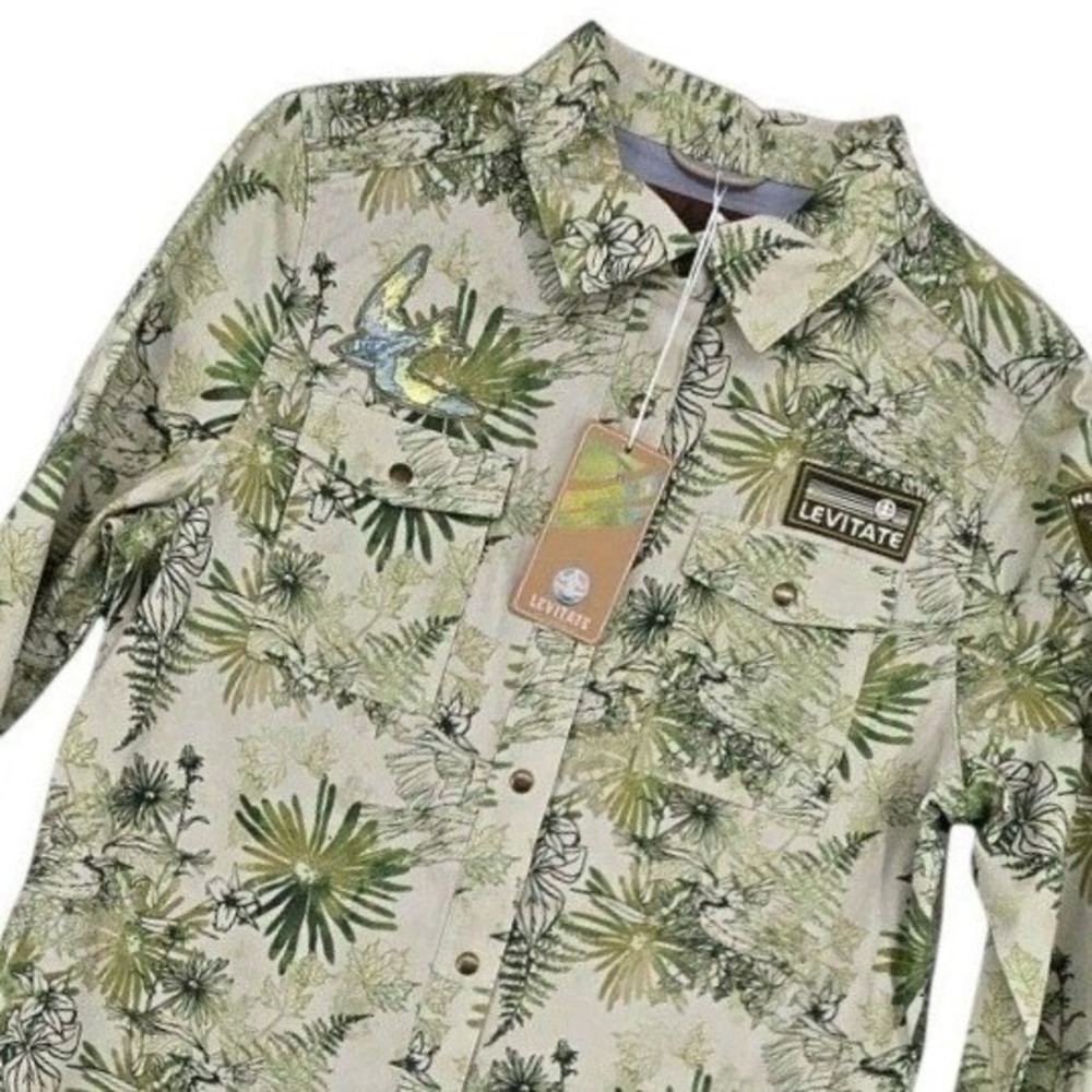 Levitate SMALL Woodstock Utility Jacket Embroidered Patches NWT Tropical